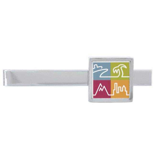 World Travel Holdings Silver Finish Tie Bar (Front)