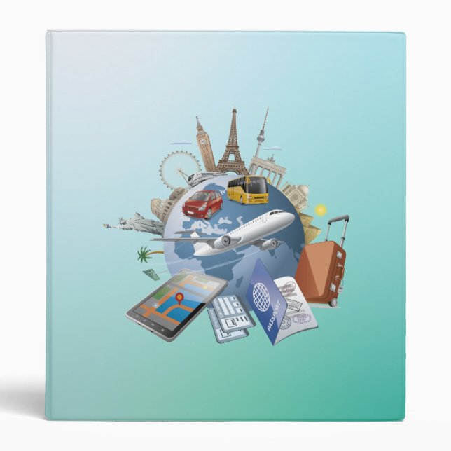 World travel landmarks 3 ring binder (Front)