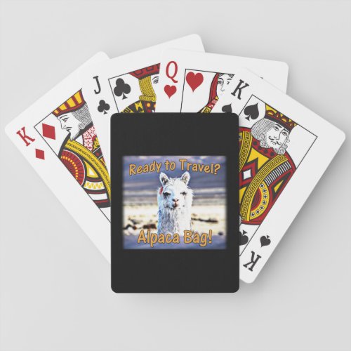 World Travel Lover - Funny Alpaca Bag Playing Cards
