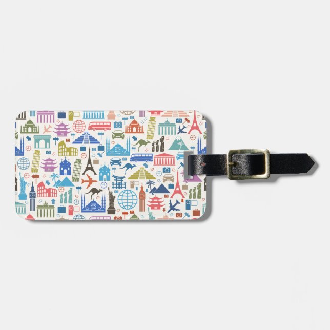 world travel luggage tag (Front Horizontal)