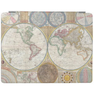 World Travel Map Antique Vintage Geography iPad Smart Cover