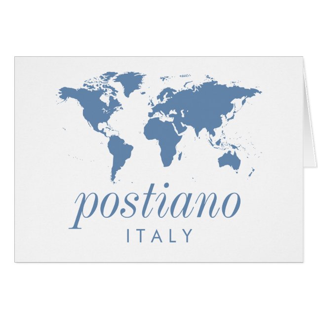 World Travel Map Destination Table Number Name (Front Horizontal)