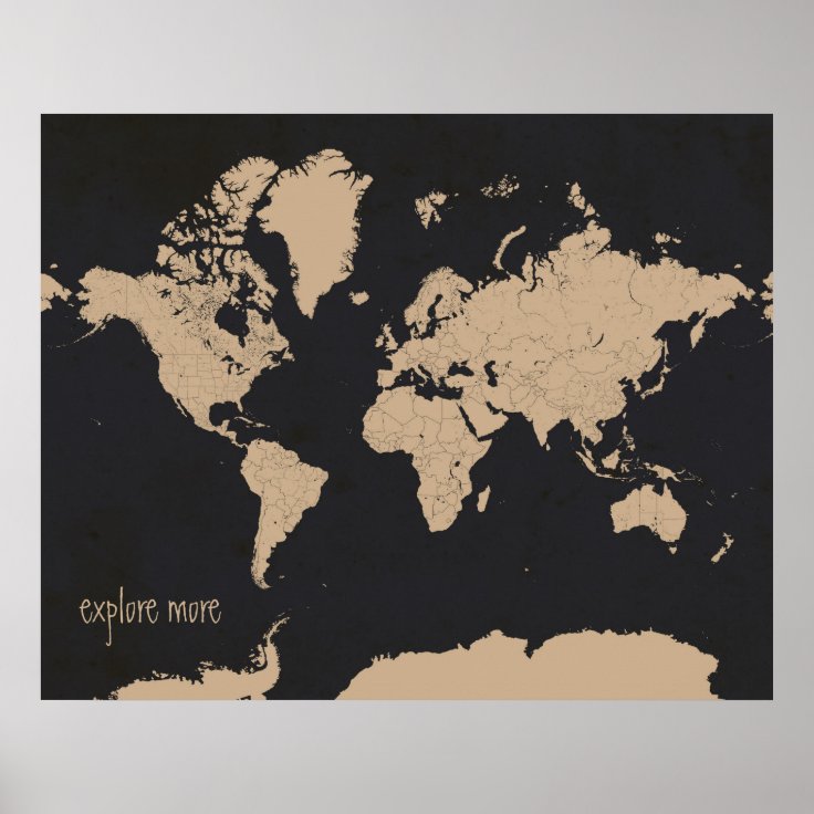 World Travel Map Poster | Zazzle