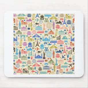 world travel mouse pad