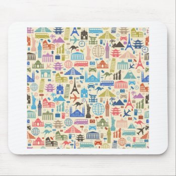 World Travel Mouse Pad by vintagetraveler at Zazzle