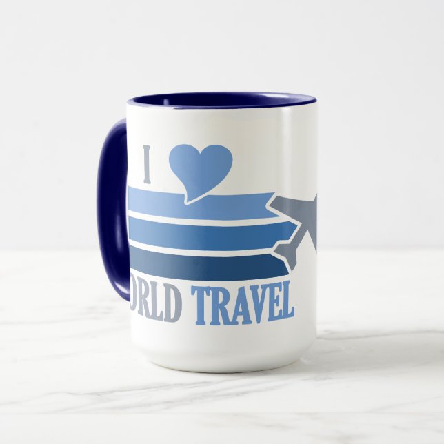 World Travel mug - choose style & color (Front Left)