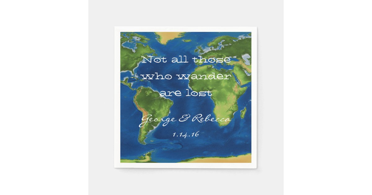 World Travel Party Napkins Zazzle