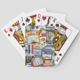World Travel Pattern Poker Cards