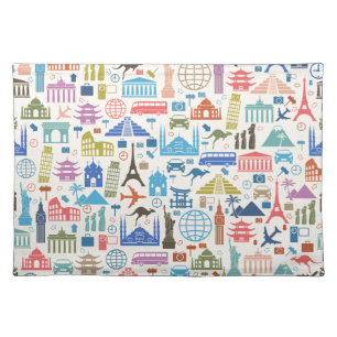 world travel placemat