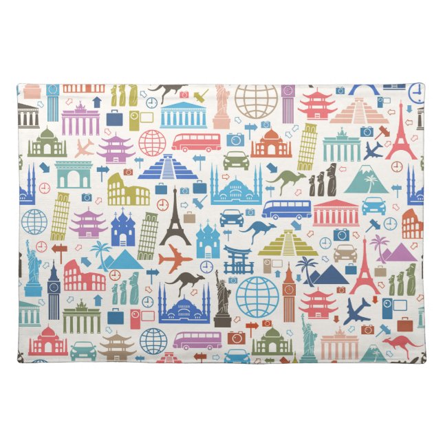 world travel placemat (Front)