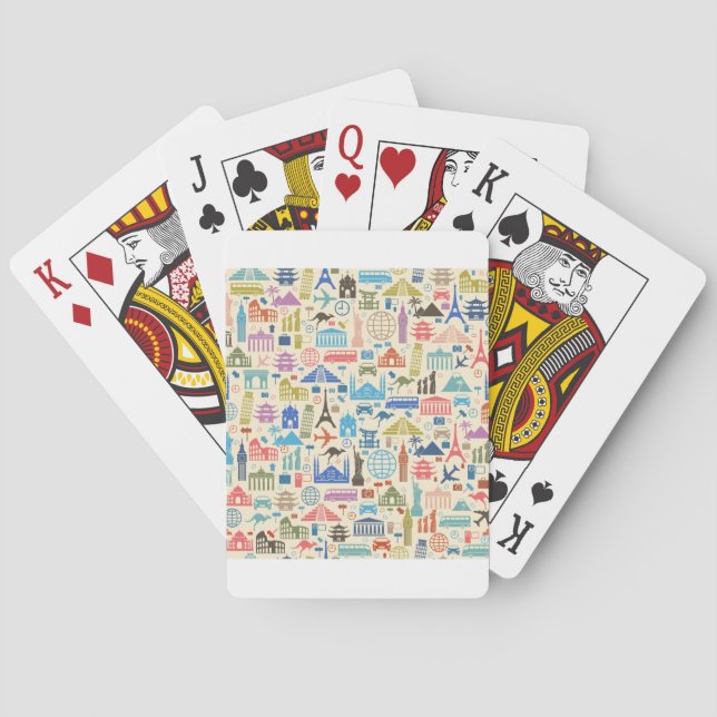 world travel poker cards (Back)