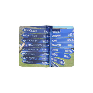 World Travel Sign Post Passport Holder