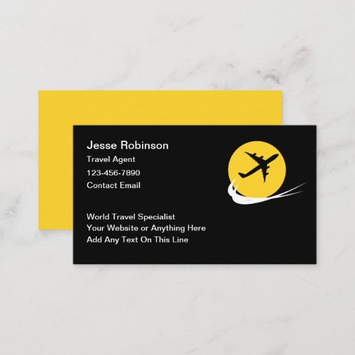 World Travel Specialist Agent Business Card