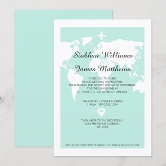 World Travel Wedding Invitation