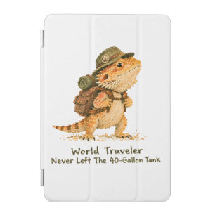 World Traveler Bearded Dragon Art iPad Mini Cover