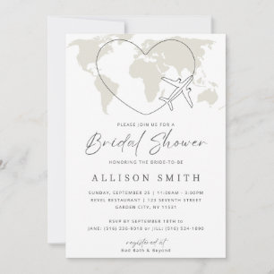 World Traveler Bridal Shower Invitation