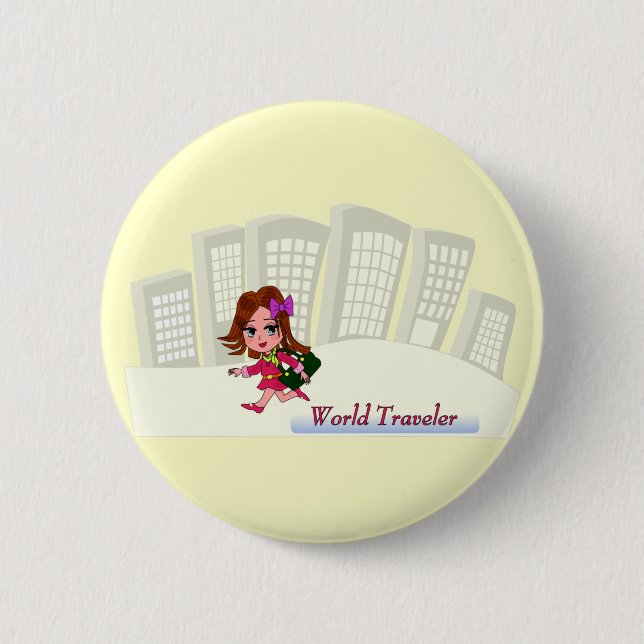 World Traveler Button (Front)