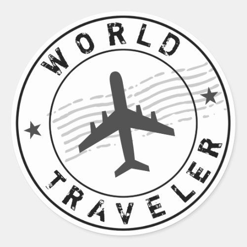World Traveler Classic Round Sticker