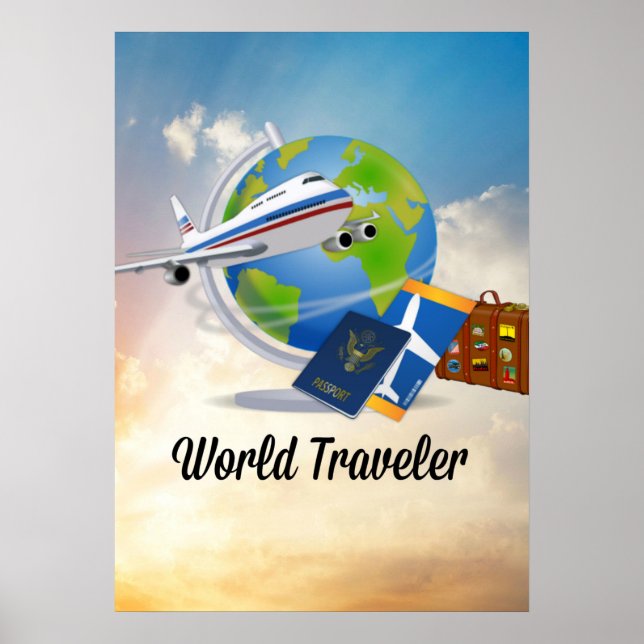 World Traveler - Design #2 Poster (Front)