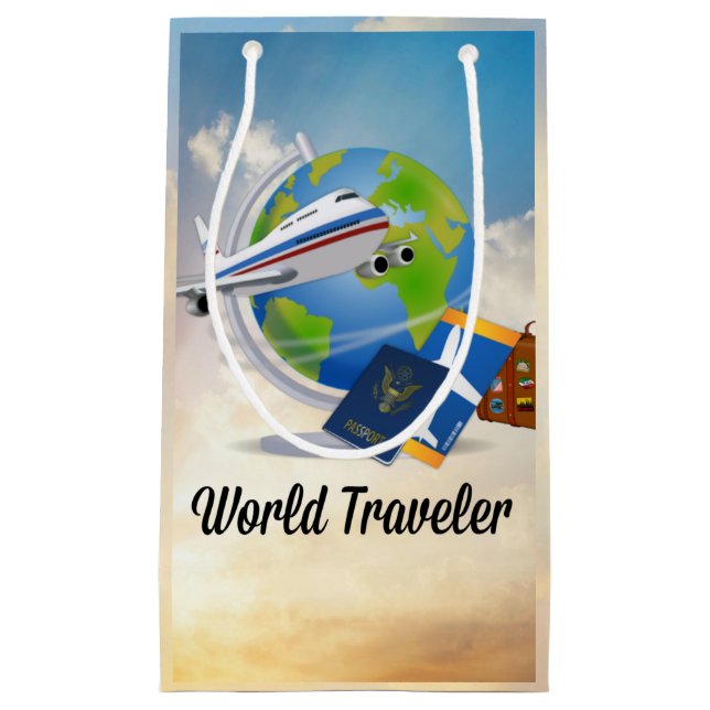 World Traveler - Design #2  Small Gift Bag (Front)