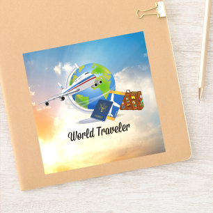 World Traveler, Design 2,  Sticker
