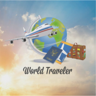 World Traveler, Design 2 Sticker