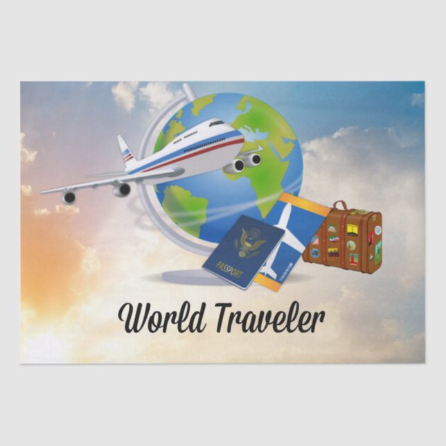 World Traveler - Design #2  Tissue Paper (Front)