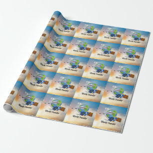 World Traveler, Design 2, Wrapping Paper