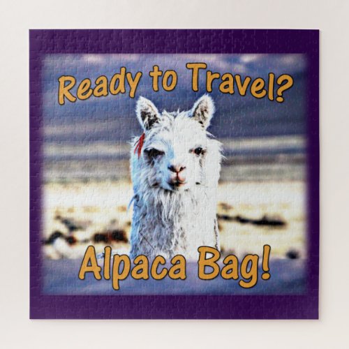 World Traveler - Funny Alpaca Bag Jigsaw Puzzle