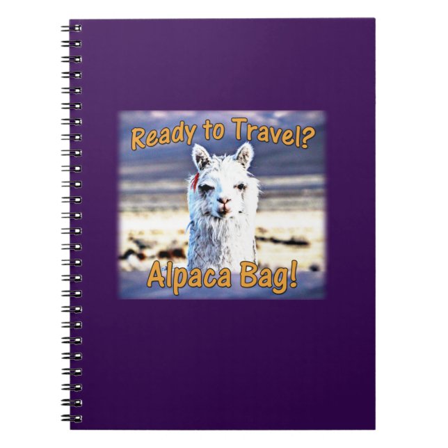 World Traveler - Funny Alpaca Bag Notebook (Front)