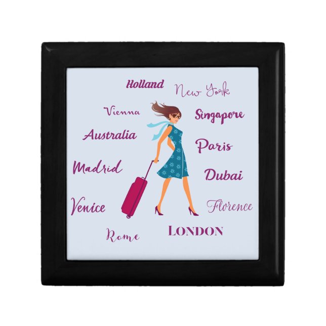 World Traveler Keepsake Box (Front)