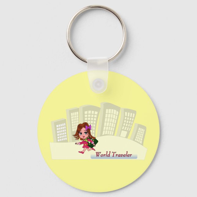 World Traveler Keychain (Front)