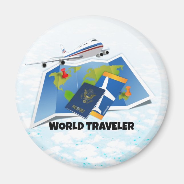 World Traveler Magnet (Front)
