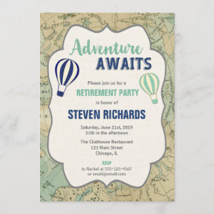 World traveler map adventure awaits retirement invitation