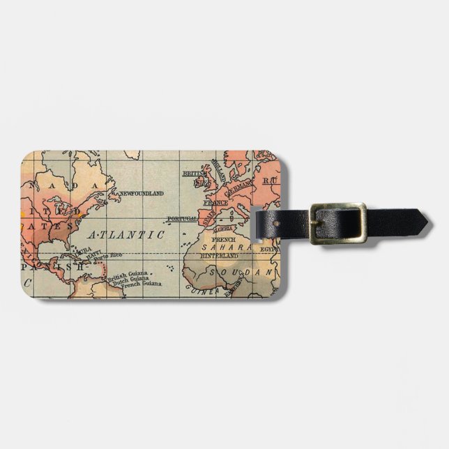 World Traveler Map  Luggage Tag (Front Horizontal)