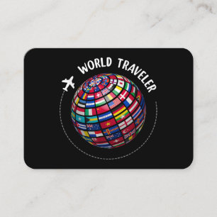 World Traveler Map, World Flags Traveler, Countrie Business Card