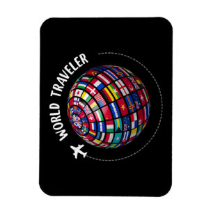 World Traveler Map, World Flags Traveler, Countrie Magnet