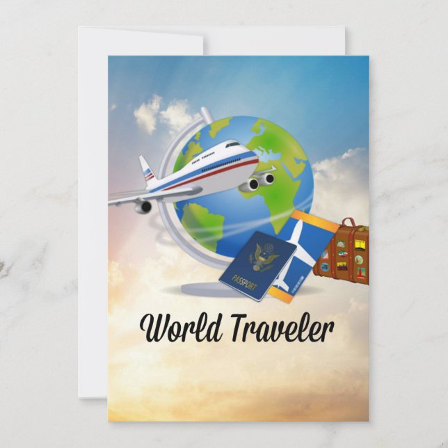World traveler, packed and ready to go card (Front)