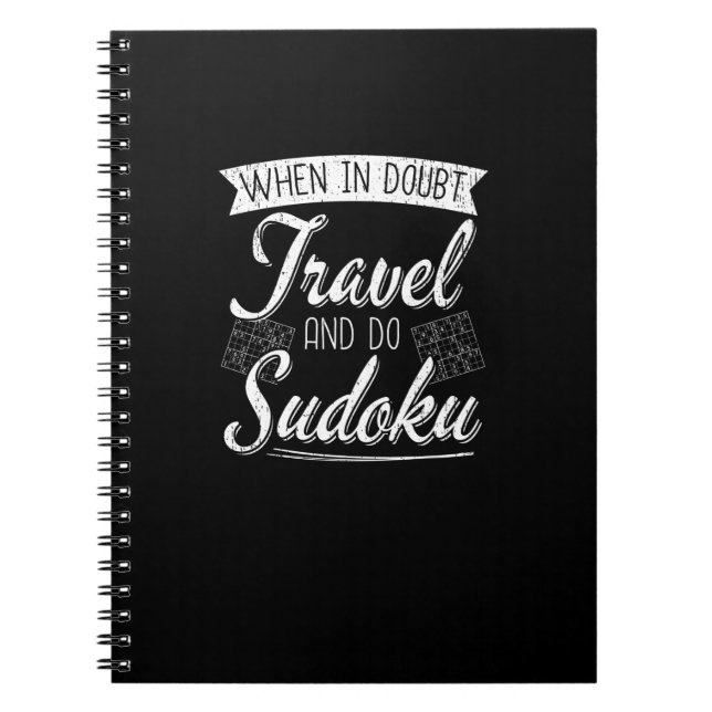 World Traveler Sudoku Puzzle Lover  Notebook (Front)