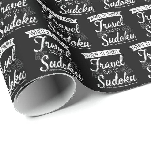 World Traveler Sudoku Puzzle Lover  Wrapping Paper (Roll Corner)