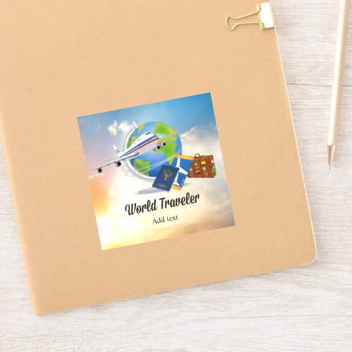 World Traveler Template Add text Sticker