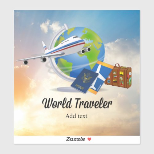 World Traveler Template Add text Sticker