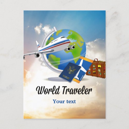 World Traveler TEMPLATE Postcard