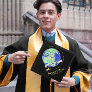 World Traveler The Adventure Begins Personalized Graduation Cap Topper
