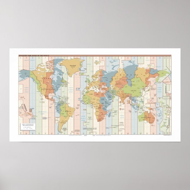 World Traveler Time Zones of Europe and Africa Pos Poster (Front)