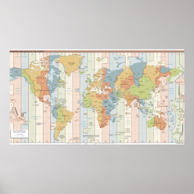 World Traveler Time Zones of Europe and Africa Poster (Front)