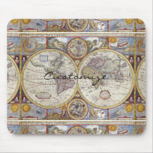 World Traveler Vintage Map Thunder_Cove Mouse Pad