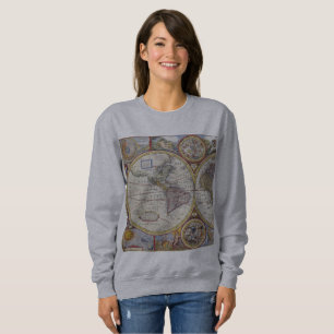World Traveler Vintage Map Thunder_Cove Sweatshirt