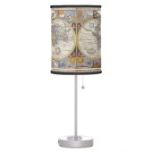 World Traveler Vintage Map Thunder_Cove Table Lamp (Left)