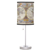 World Traveler Vintage Map Thunder_Cove Table Lamp (Right)